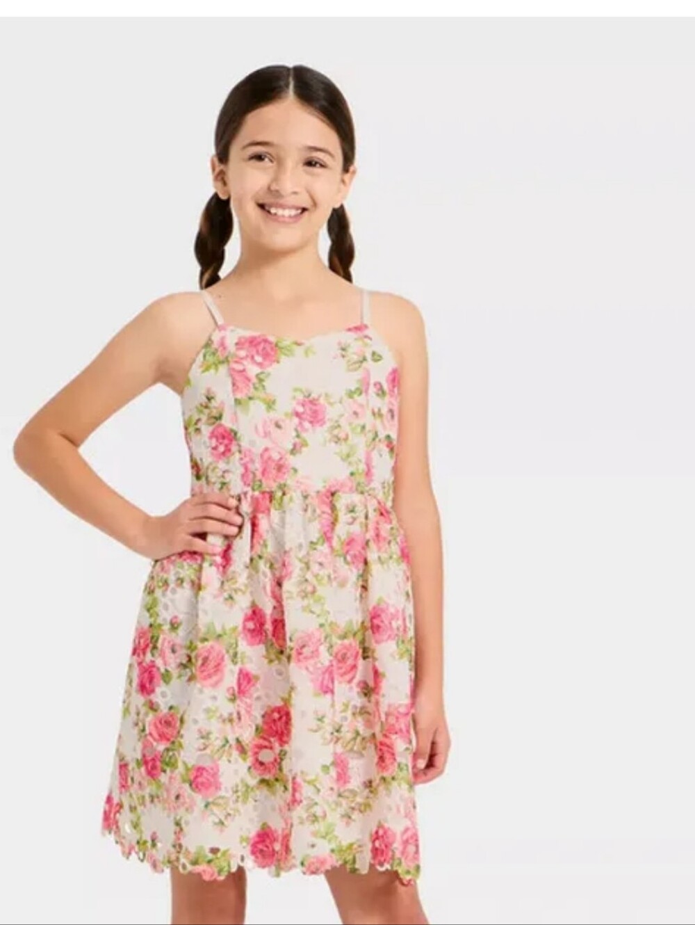 NWT Cat & Jack Floral Tank Top Dress- S Or 6/7